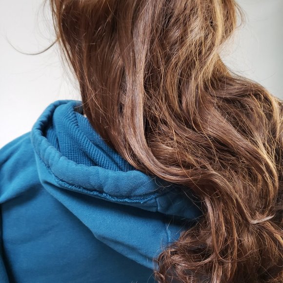 AEROPOSTALE Pullover Hoodie Sweatshirt Cozy Teal Blue Size LARGE - Picture 6 of 6